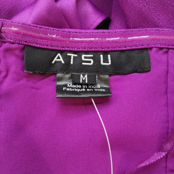 Anthropologie Atsu Strapless Bow Top Purple Medium Tube Corsage - Picture 8 of 10